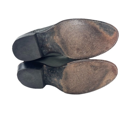 VTG Sanders Cowboy Boots Exotic Elephant Western Men's Sz 8.5 D Gray Rockabilly - Picture 7 of 9